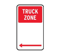 truck zone sign red nsw